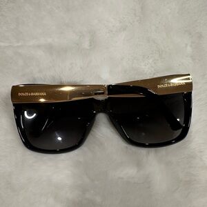 Dolce & Gabbana Sunglasses with Black Frame and Gold Detail